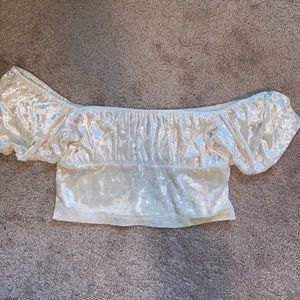 Hazel boutique velvet crop top